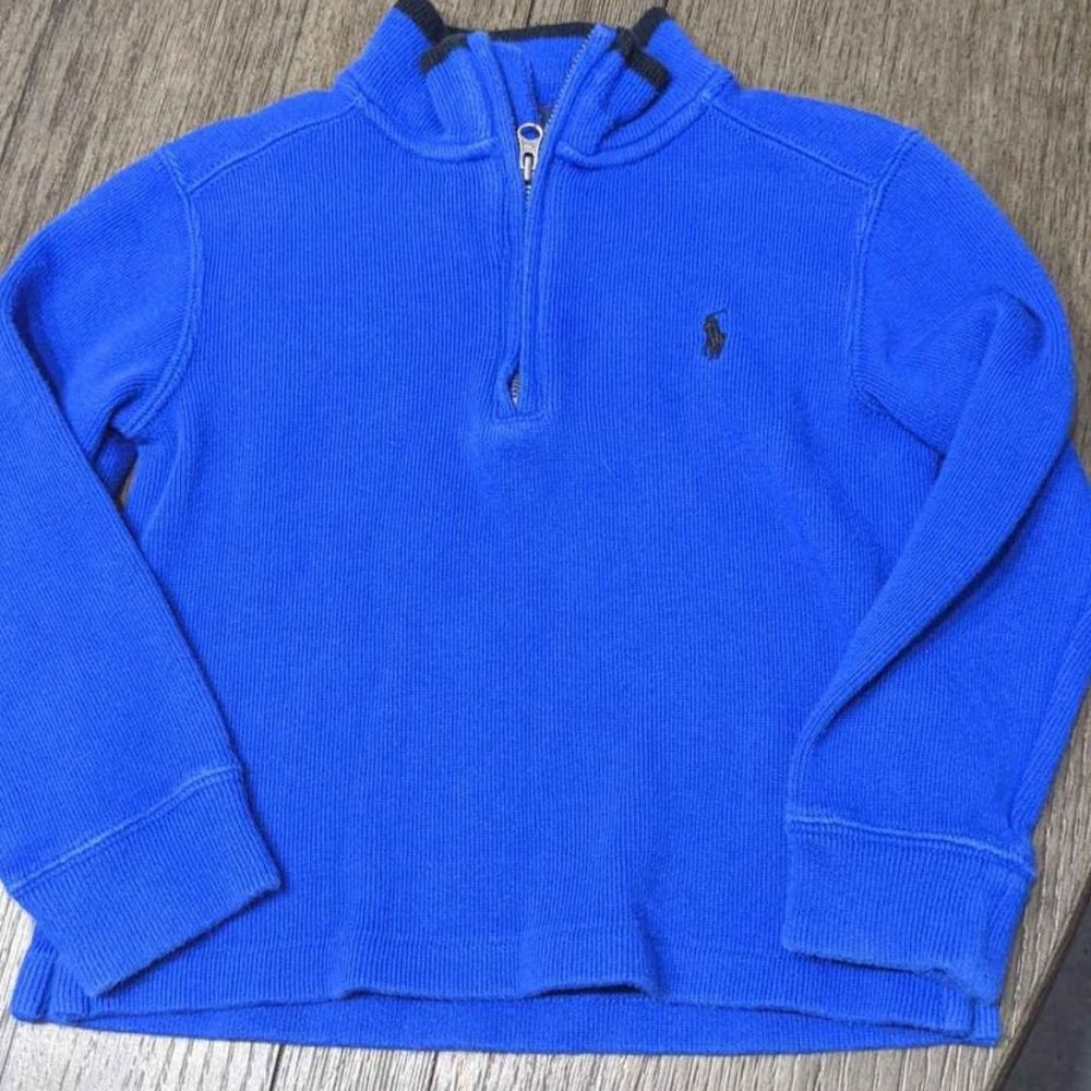 Polo Ralph Lauren Size 4 Blue Zip Sweater